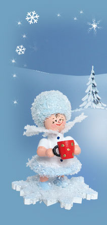 Schneeflöckchen mit Glühweintasse 43124 Schneeflöckchen mit Glühweintasse 43124
