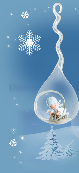 Schneeflöckchen mit Schlitten weiß 43447 Schneeflöckchen mit Schlitten weiß 43447