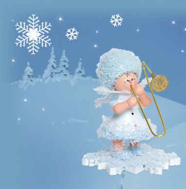 Schneeflöckchen mit Posaune 43126 Schneeflöckchen mit Posaune 43126